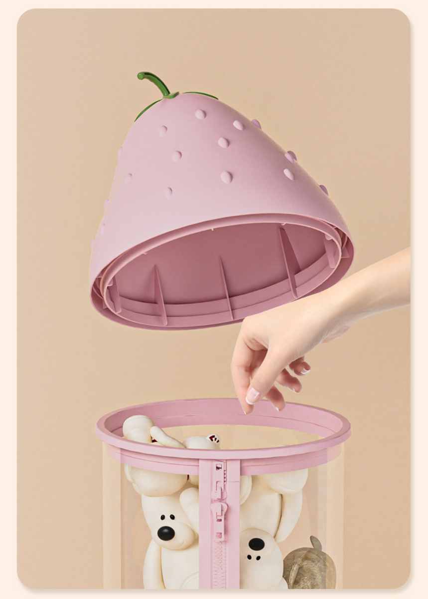 Cammeciso Tube de Rangement pour animauxs en Peluche,Tube De Rangement Vertical pour Jouets,Tube de Rangement de poupée Mignon,avec roulettes,pour la Maison,Le Salon,la Chambre à Coucher