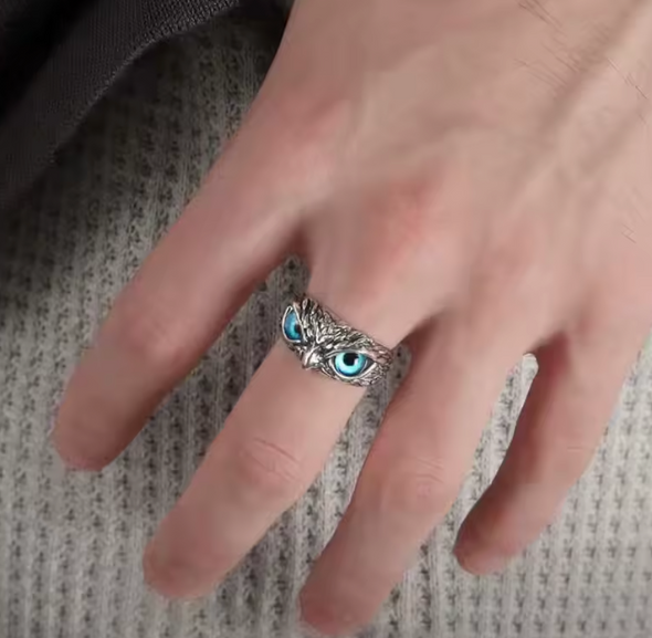 Bague BlueEyes pour hommes en argent