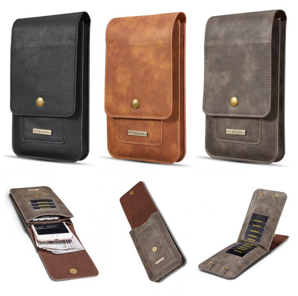 2025 -Pochette de ceinture 100% cuir avec porte-clés