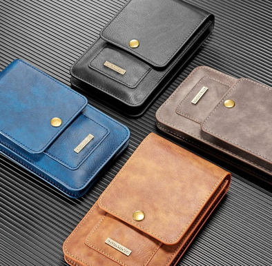 2025 -Pochette de ceinture 100% cuir avec porte-clés