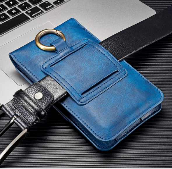 2025 -Pochette de ceinture 100% cuir avec porte-clés