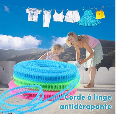 Corde à Linge Antidérapante Portable